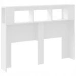VidaXL Wezgłowie łóżka z LED, białe, 140x18,5x103,5 cm 7