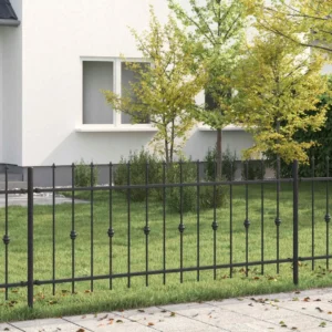 vidaXL Ogrodzenie z kolcami Asten Czarny 200 x 130 cm, jedno pole