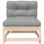 vidaXL Sofa ogrodowa bez podłokietników, kanapa z poduszkami, 2 el., sosna 6