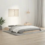 VidaXL Rama łóżka, 140x200 cm, lite drewno sosnowe 2