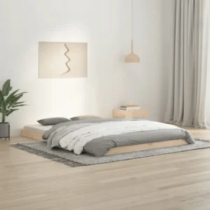 VidaXL Rama łóżka, 140x200 cm, lite drewno sosnowe 2