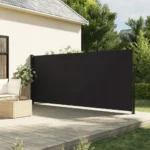 vidaXL Zwijana markiza boczna, czarna, stojąca, tarasowa 160x300 cm 2