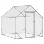 Klatka dla kur Srebrny 200x170x177 cm Stal Galwanizowana
