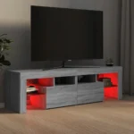 VidaXL Szafka TV z oświetleniem LED, szary dąb sonoma, 140x36,5x40 cm 4
