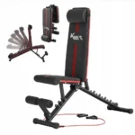 Ławka treningowa KM-Fit składana do ćwiczeń regulowana 400 kg