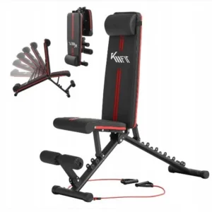 Ławka treningowa KM-Fit składana do ćwiczeń regulowana 400 kg