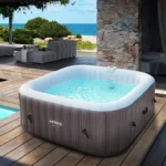 Basen z hydromasażem nadmuchiwany kwadratowy Arebos 910L, 6 osobowe jacuzzi 3