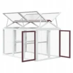 VidaXL WYBIEG Dla Zwierząt 141x94x104 cm, lite drewno sosnowe, Mokka 3
