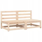 vidaXL Sofa ogrodowa bez podłokietników, kanapa z poduszkami, 2 el., sosna 4