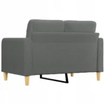 VidaXL Kanapa, Sofa 2-osobowa, ciemnoszara, 120 cm, tapicerowana tkaniną 5
