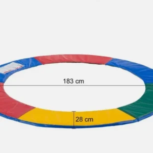 Osłona krawędzi trampoliny AREBOS 183 cm Kolorowa wodoodporna 2