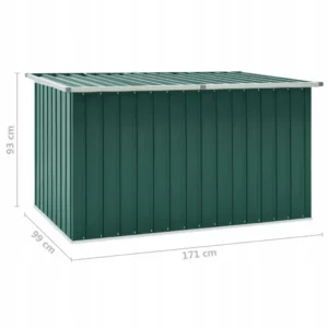 Skrzynia ogrodowa metal 1250 l zielony 2