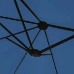 VidaXL Podwójny parasol ogrodowy z LED, niebieski, 449x265 cm 8