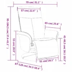 vidaXL Fotel rozkładany z podnóżkiem, ciemnozielony, tkanina 9