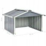 Garaż dla kosiarki robotycznej VidaXL 92x97x63 cm galwanizowana stal 9