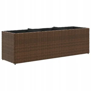 Doniczka technorattan, polirattan brązowa VidaXL 105 cm x 30 x 32 cm