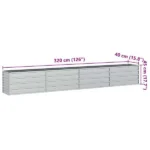 VidaXL Doniczka metal srebrna 320 cm x 40 x 45 cm stal ocynkowana 9