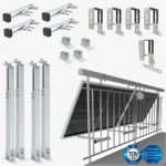 NuaSol fotowoltaiczny wspornik balustrady balkonowej na dwa moduły