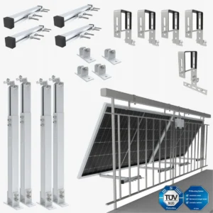NuaSol fotowoltaiczny wspornik balustrady balkonowej na dwa moduły