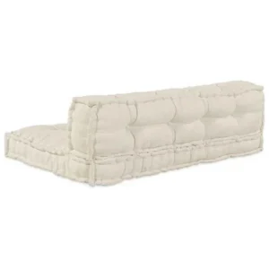 VidaXL Poduszka do sofy paletowej 2 pcs kremowy 120 x 80 x 38 cm 2