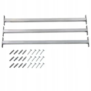VidaXL Regulowane barierki zabezpieczające okno, 3 szt., 710-1200 mm