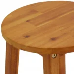 vidaXL Stołki barowe, 76cm, 2 szt., lite drewno akacjowe 7