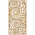 VidaXL Ogrodowa dekoracja ścienna, 105x55 cm, stal kortenowska, muszle 7