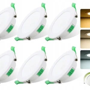 Oprawa halogenowa LED, 230 V, ściemnialny, 7 W, do otworu 68-78 mm, 6szt.