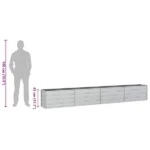 VidaXL Doniczka metal srebrna 320 cm x 40 x 45 cm stal ocynkowana 10