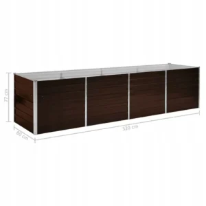 VidaXL Doniczka metal beżowy 320 cm x 80 x 77 cm