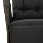 Krzesło ogrodowe VidaXL rattan czarny 9