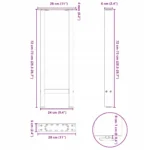 Nogi do stolika konsolowego czarne 2 szt. 28 x (72-73) cm stalowe 10