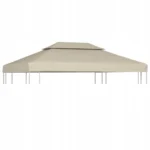 VidaXL Zadaszenie altany ogrodowej, 310 g/m², beżowe, 3x4 m
