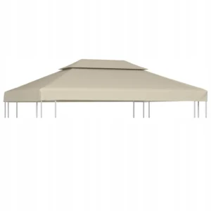 VidaXL Zadaszenie altany ogrodowej, 310 g/m², beżowe, 3x4 m