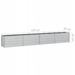 VidaXL Doniczka metal srebrna 320 cm x 40 x 45 cm stal ocynkowana 7