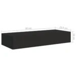 Półka płyta MDF VidaXL 60 x 23,5 cm czarny 3