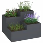 VidaXL Donica Ogrodowa 80x80x60 cm Antracytowa Stal 3