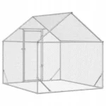 Klatka dla kur Srebrny 200x170x177 cm Stal Galwanizowana 6