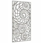 VidaXL Ogrodowa dekoracja ścienna, 105x55 cm, stal kortenowska, muszle 3