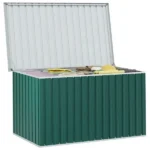 Skrzynia ogrodowa metal 1250 l zielony 9