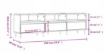 Szafka RTV stojąca VidaXL 150 cm x 44,5 cm x 30 cm 2