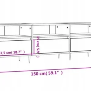 Szafka RTV stojąca VidaXL 150 cm x 44,5 cm x 30 cm 2