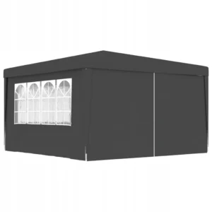 vidaXL Namiot imprezowy ze ściankami, 4x4 m, antracytowy, 90 g/m² 2