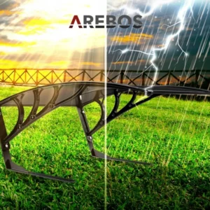 Garaż robota koszącego Arebos poliwęglanowy 102 x 79 x 46 cm czarny 2