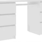 Biurko prostokątne VidaXL 140 cm białe