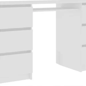 Biurko prostokątne VidaXL 140 cm białe