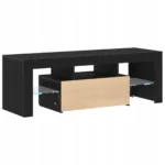 VidaXL Szafka RTV z podświetleniem LED, czarny dąb, 120x35x40 cm 5