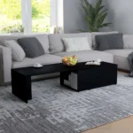Stolik VidaXL prostokątny 50 x 150 x 35cm czarny 2