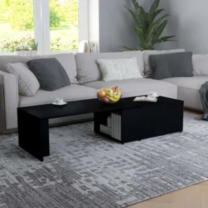 Stolik VidaXL prostokątny 50 x 150 x 35cm czarny 2