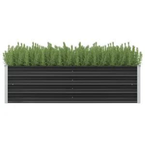 Doniczka metal odcienie szarości i srebra VidaXL 160 x 40 x 45 cm 2